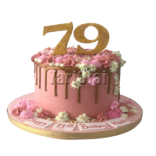Pretty Pink Cake With Topper